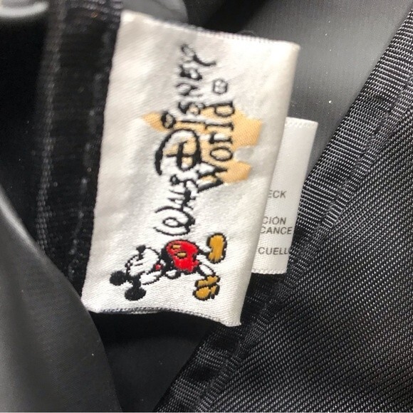 Walt Disney World Embroidered Mickey Mouse Head Outline Black Tote Bag Top Zip - Picture 9 of 15